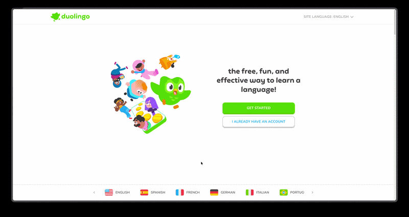 Duolingo Landing